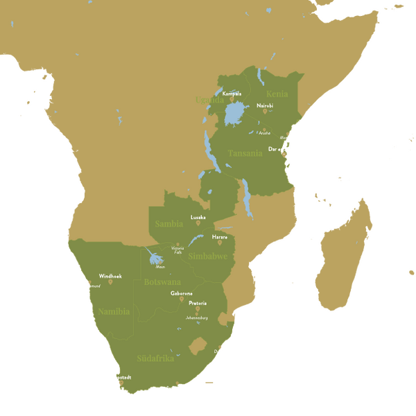 BPA Map Afrika Reiselaender XL1